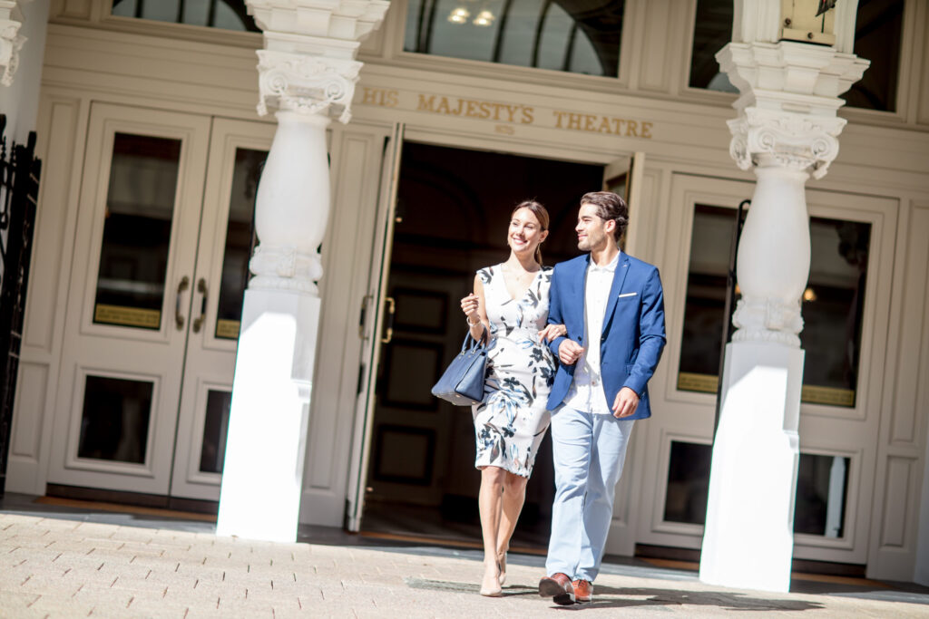 Couple leaves His Majesty's Theatre happily