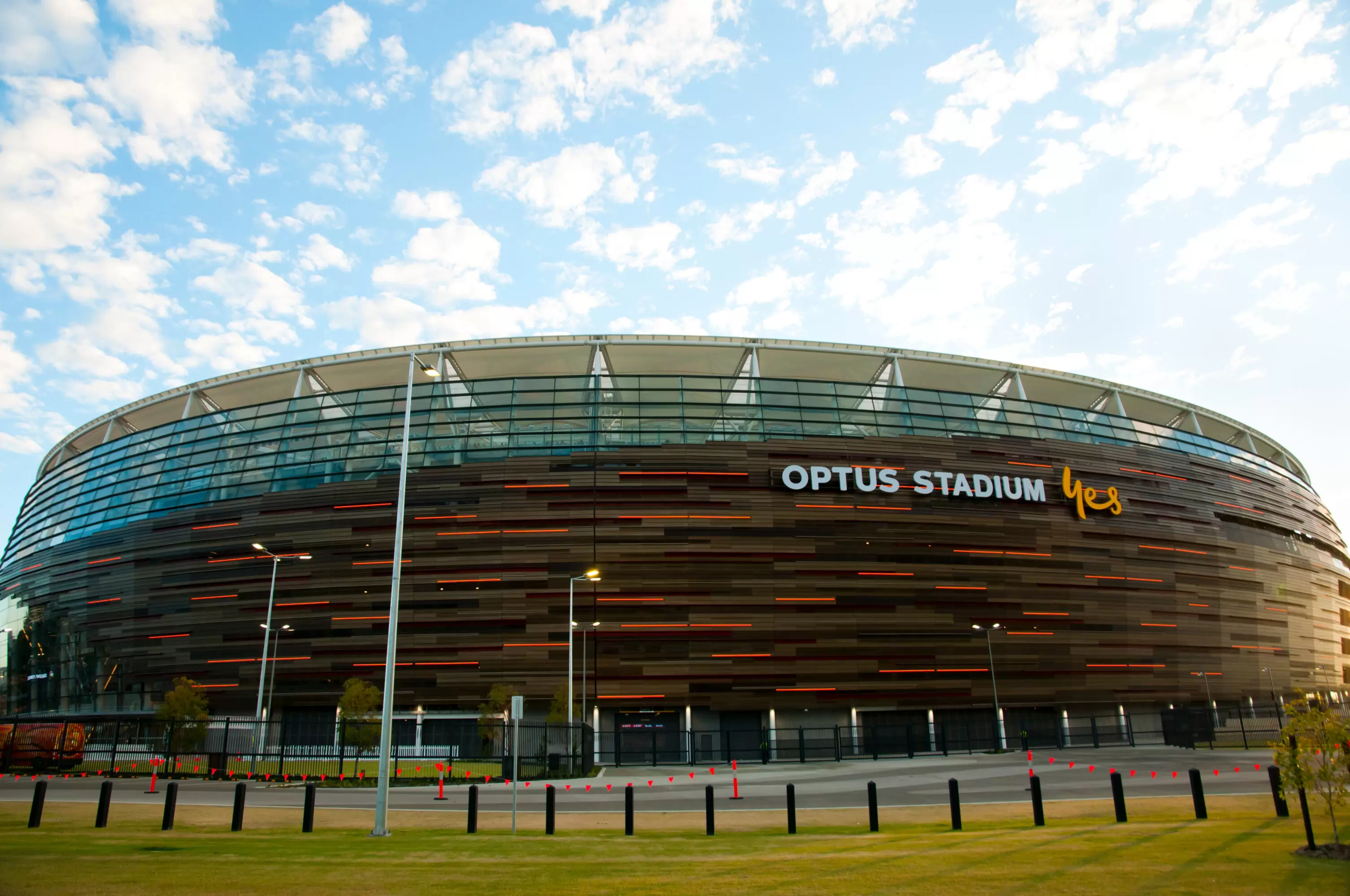 Optus Stadium Exterior - East Perth Stadium for sports and music